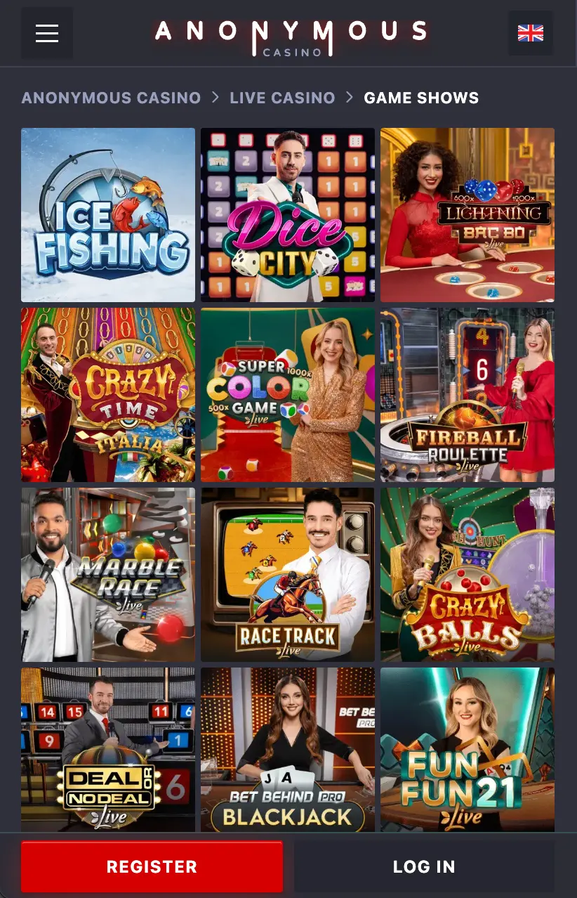 Download Monopoly Live App from Anonymous Casino