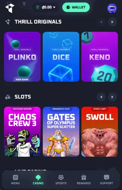 Download Monopoly Live App from Thrill Casino